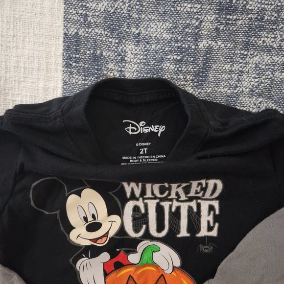 Disney Mickey Mouse Halloween Shirt, "Wicked Cute" (2T) - Picture 2 of 2